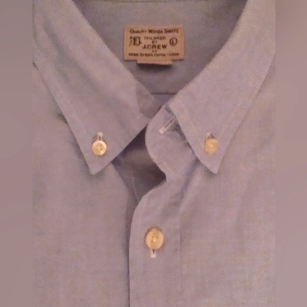 J.Crew Slim Fit Button Down Shirt Lrg. Preppy‎ Office Academia Y2K 100% Cotton
